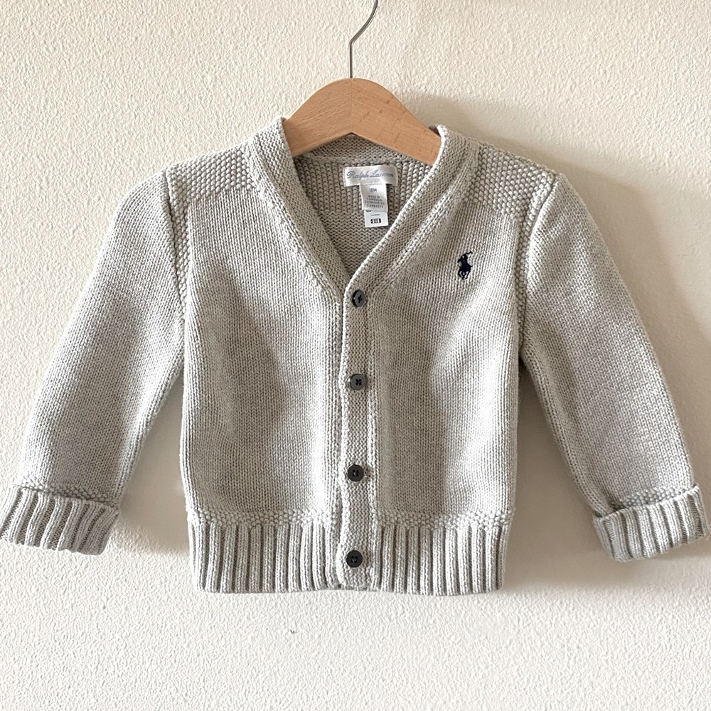 POLO RALPH LAUREN
Baby Boys Combed Cotton V-Neck Cardigan